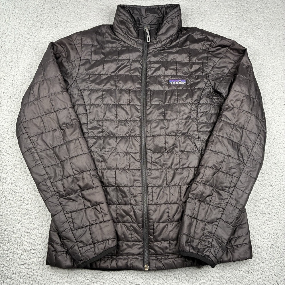 Patagonia Nano Puff Jacket Women's M Black Full Zip Packable PrimaLoft 84217